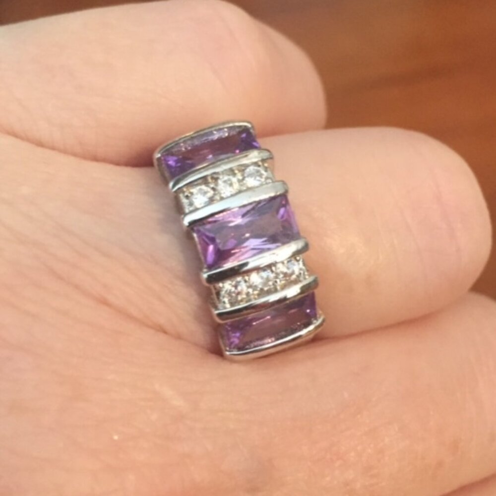 Nice "Amethyst" Costume Ring - size 7 1/2
